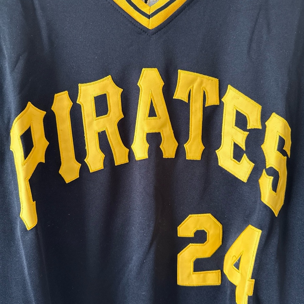 Mens Mitchell & Ness Barry Bonds #24 Pittsburgh Pirates Jersey Sz XL - Picture 2 of 7